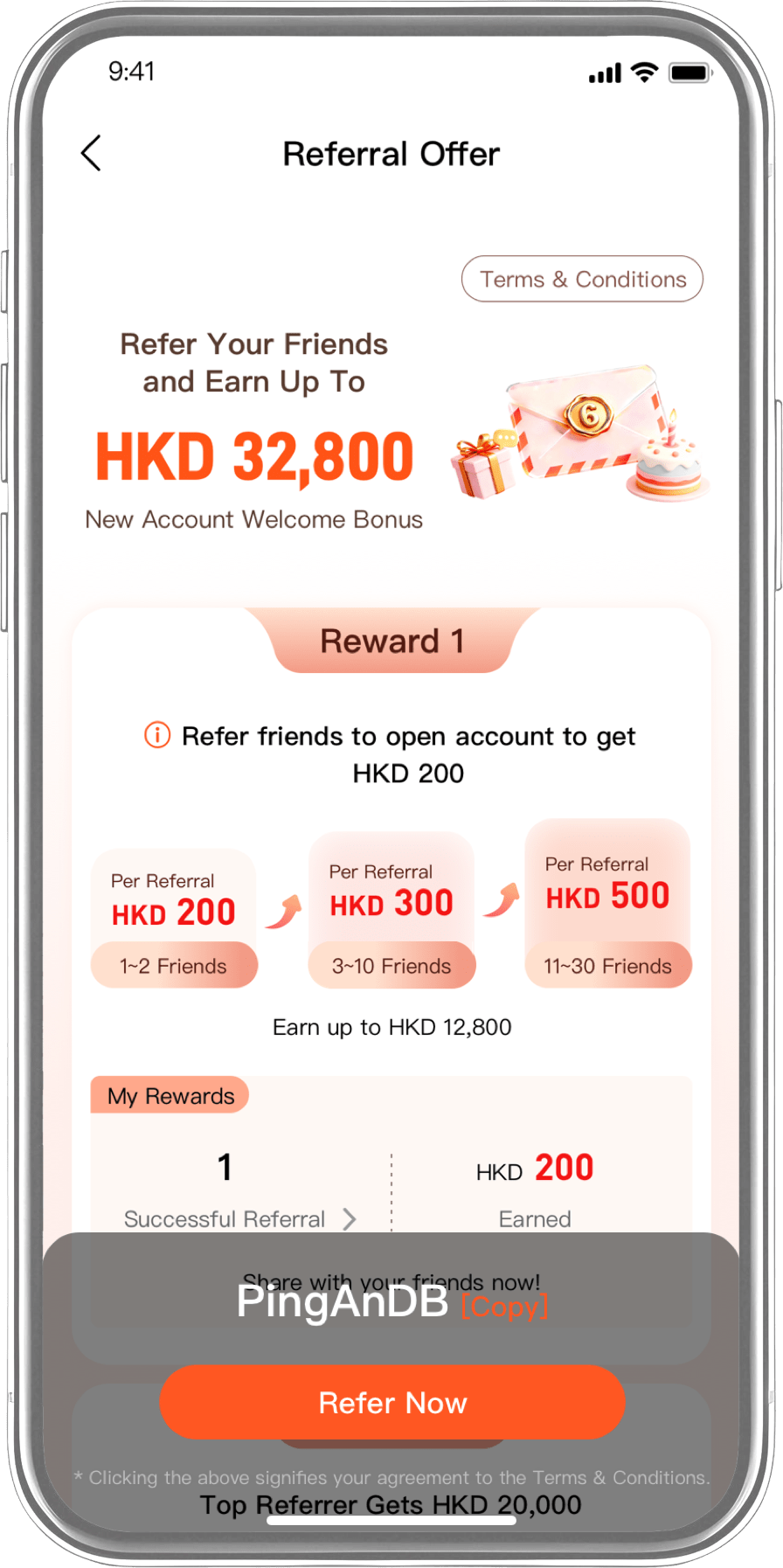New Account Welcome Bonus Referral Programme